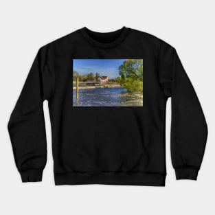 Hambleden Mill And Weir On The Thames Crewneck Sweatshirt